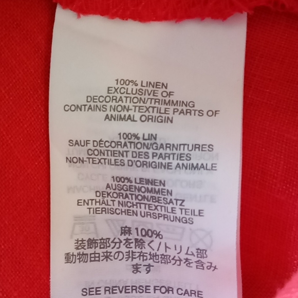 ♥️J. Crew 100% Linen Bright Orange 00/XXS - Picture 12 of 14